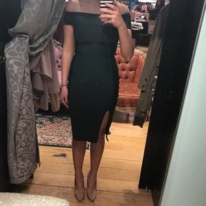Dark green body con AKIRA dress